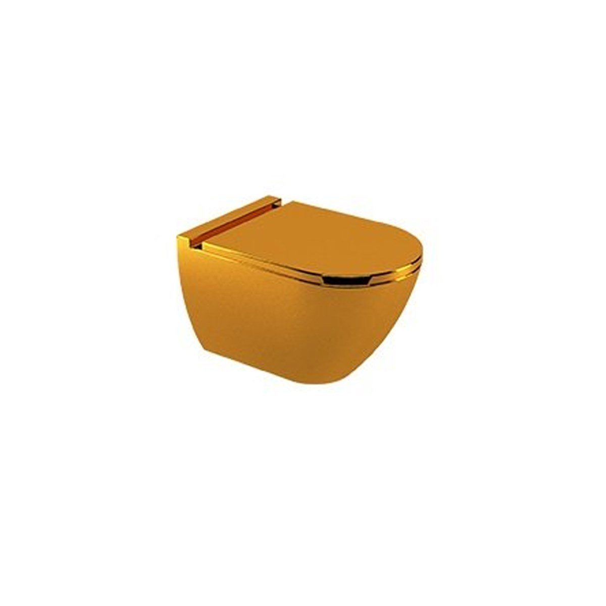 Newarc Modern Asma Klozet Altın 3823G + Modern Duroplast Altın Kapak 7210Mg resmi