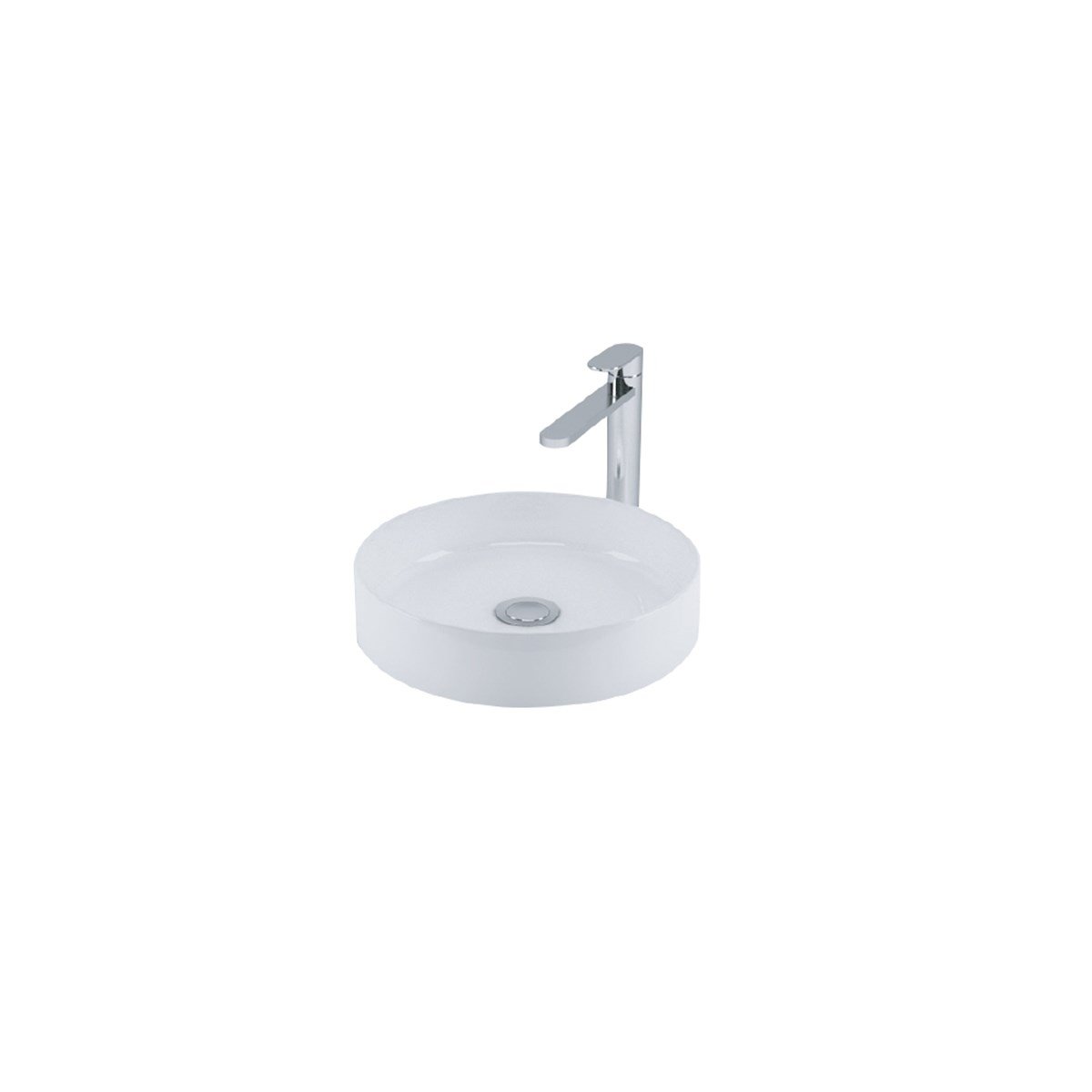 Newarc Mittes Tezgah Üstü Lavabo Mat Beyaz 34X9,5Cm Mit.L.034-Mw resmi