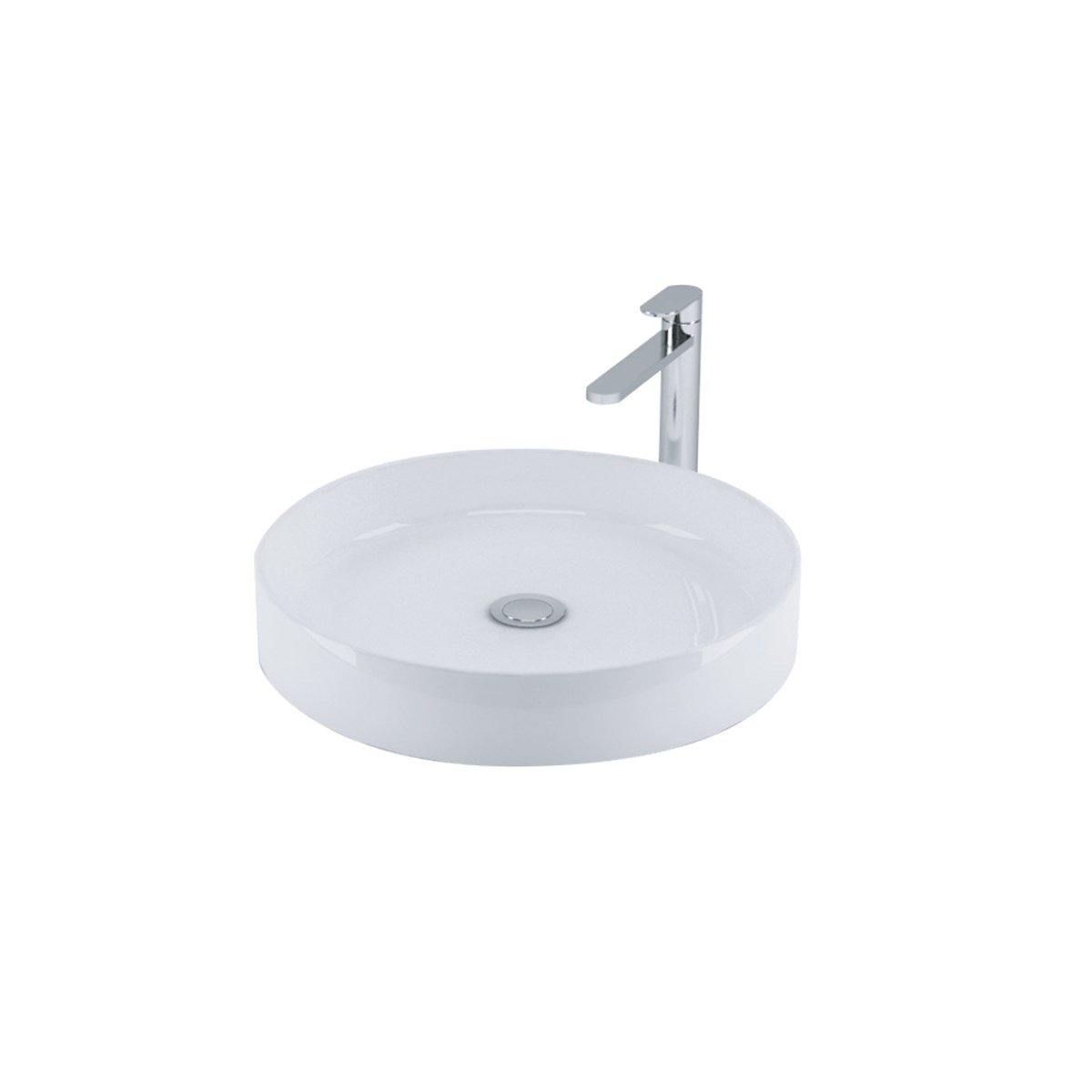 Newarc Mittes Tezgah Üstü Lavabo Mat Beyaz 44X11,5Cm Mit.L.044-Mw resmi