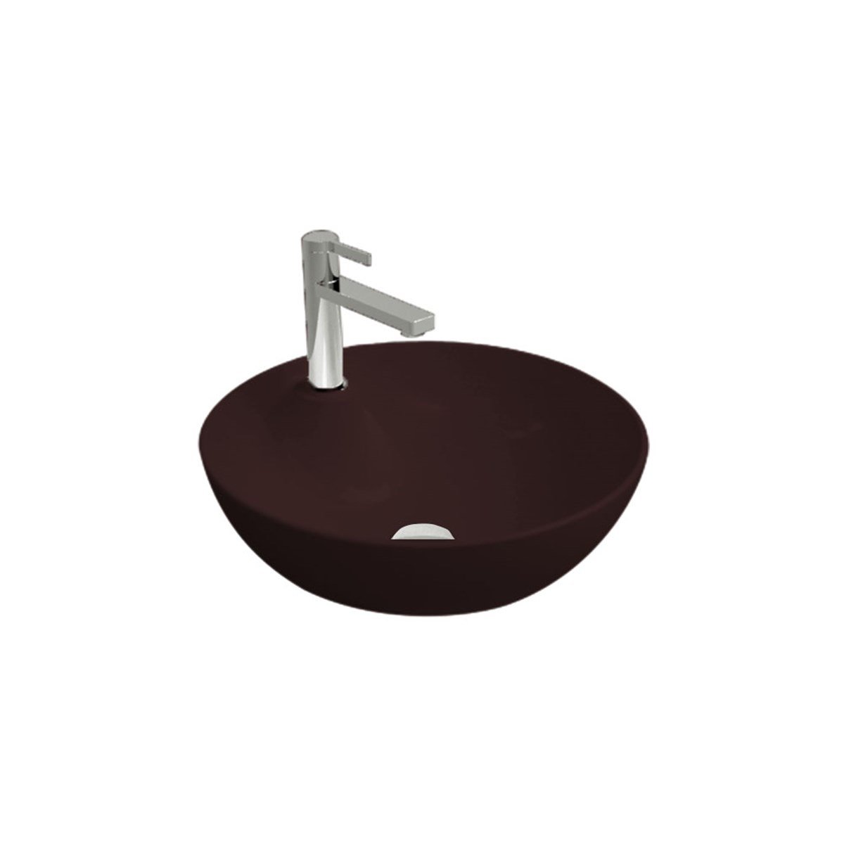 Newarc Newart Tezgah Üstü Batarya Delikli Lavabo Parlak Siyah 42,5X15,5Cm 5010Bt-B resmi