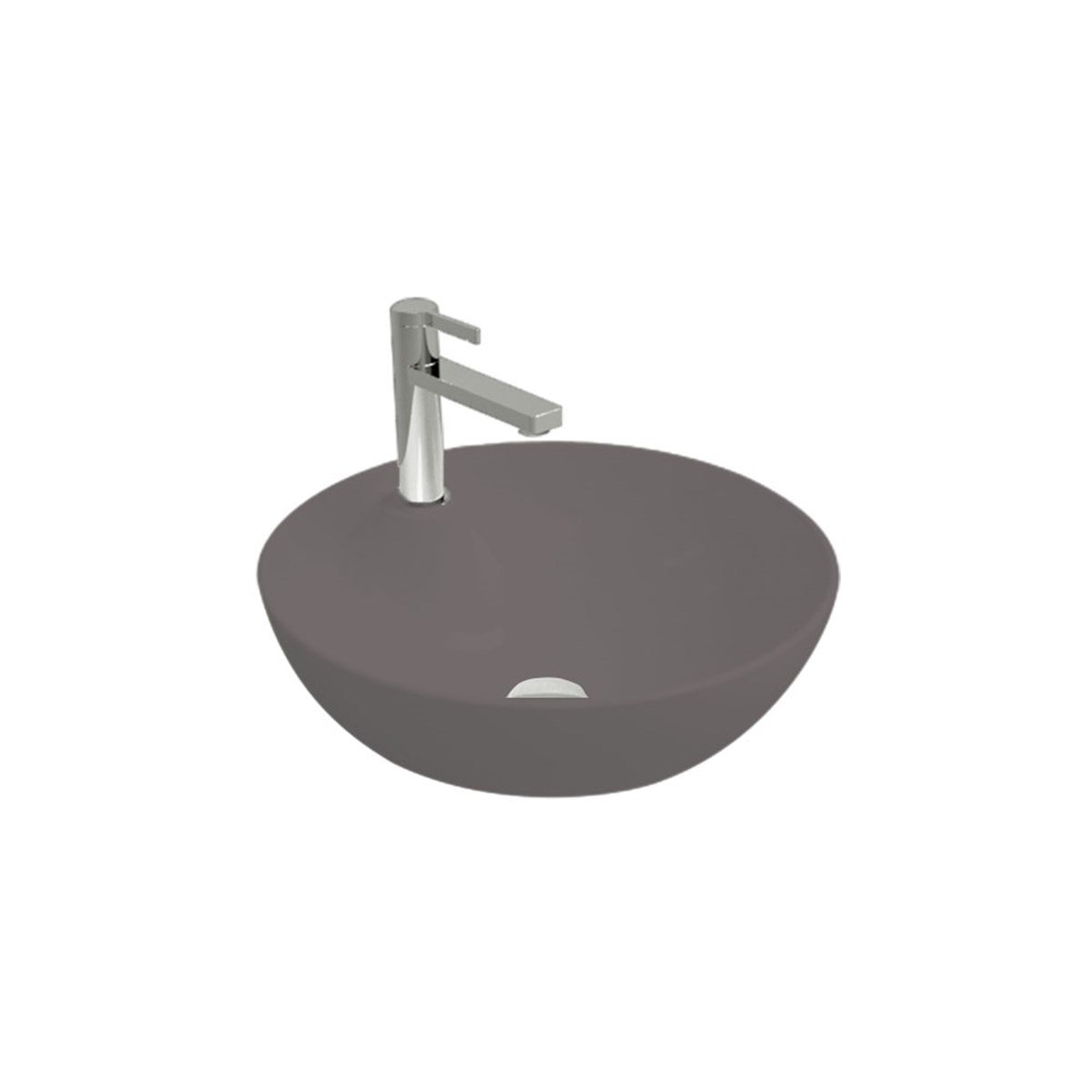 Newarc Newart Tezgah Üstü Batarya Delikli Lavabo Mat Antrasit 42,5X15,5Cm 5010Bt-Ma resmi