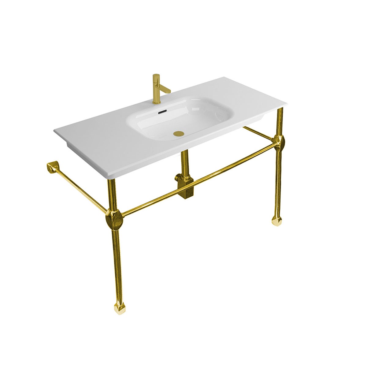 Newarc Natural Altın Ayaklı Lavabo 120Cm Nat.A120G resmi