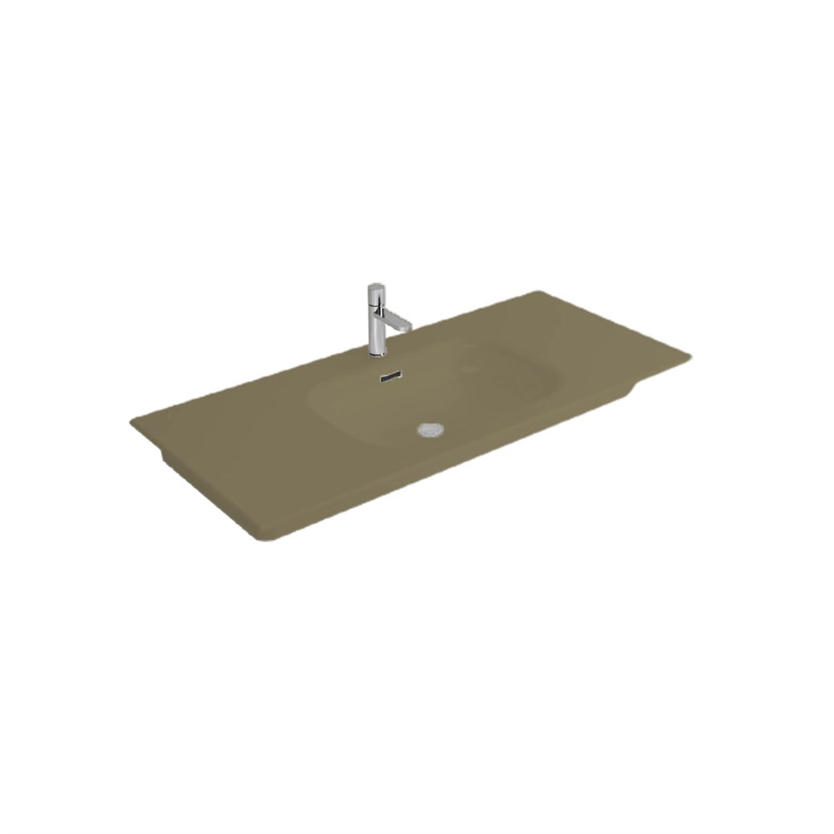 Newarc Naturel Etajerli Lavabo Mat Kaşmir 120X46X1,4Cm 504120Mc resmi