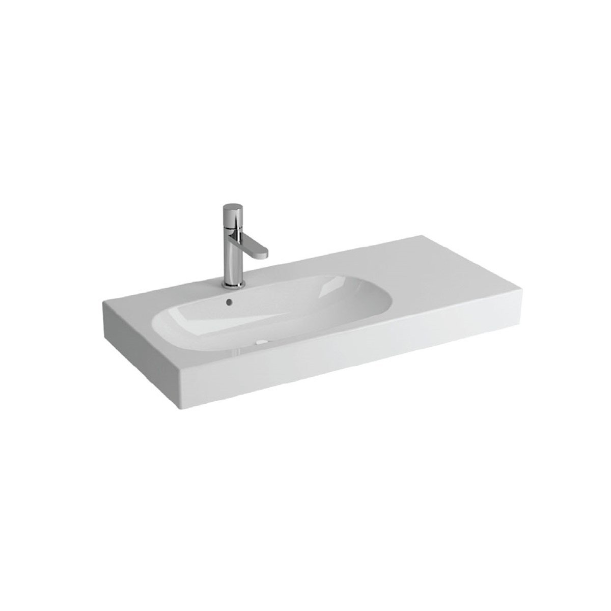 Newarc River Etajerli Lavabo Mat Beyaz 80X38X13Cm 507080Mw resmi