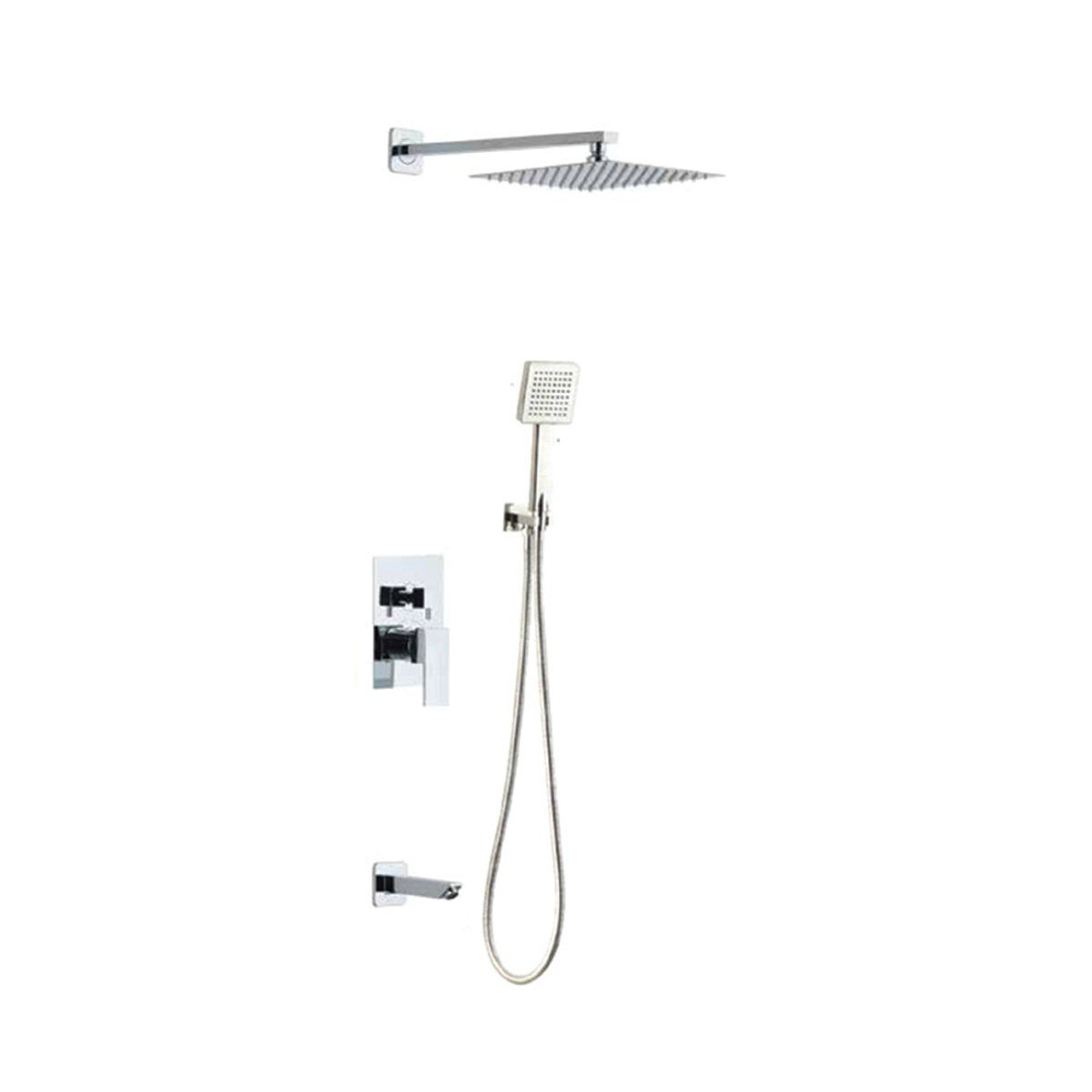 Newarc Aqua Ankastre Banyo Seti 3 Yönlü Krom 941111S resmi