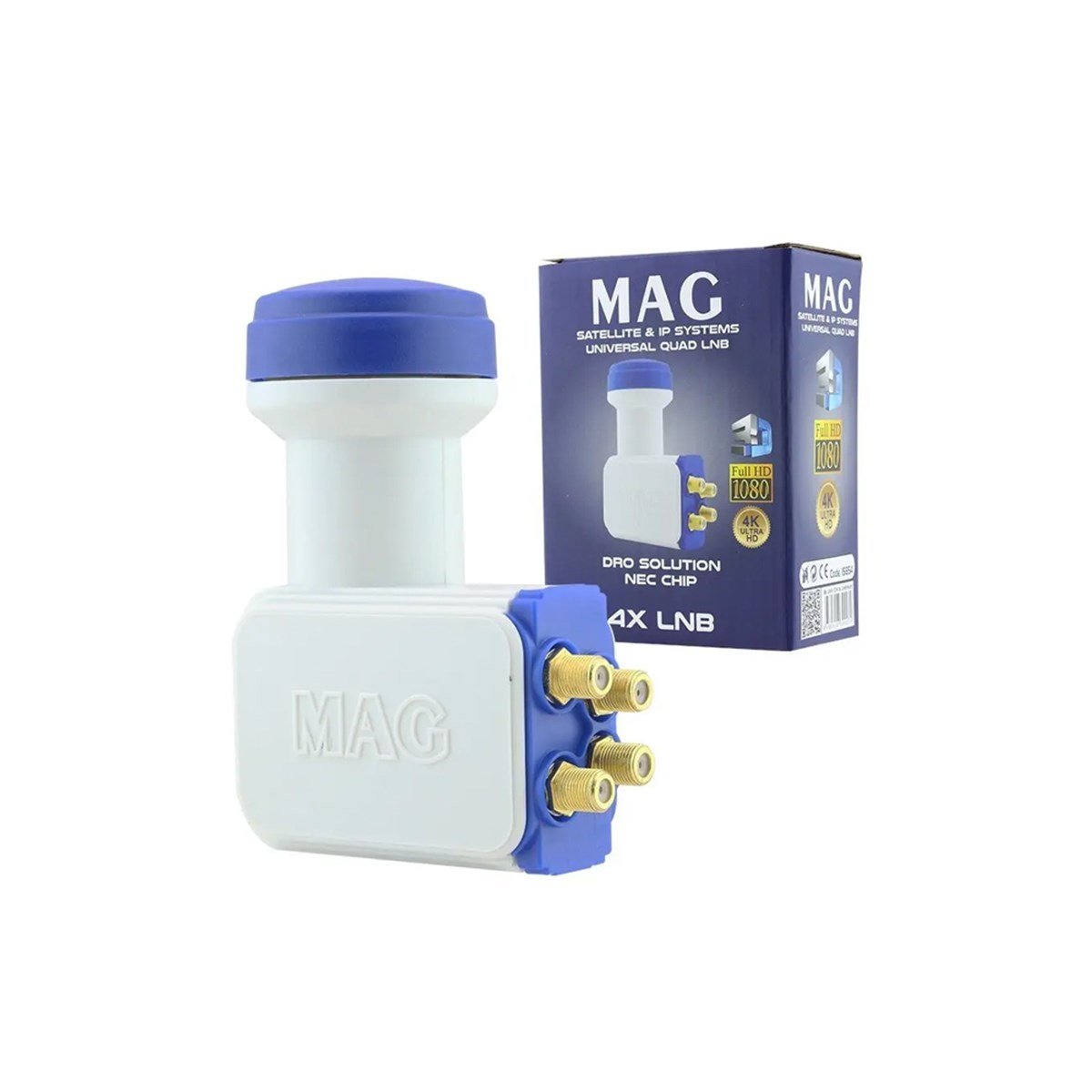 Mag Dörtlü Quad Lnb Altın Uçlu Nec Chip 0.1Db resmi