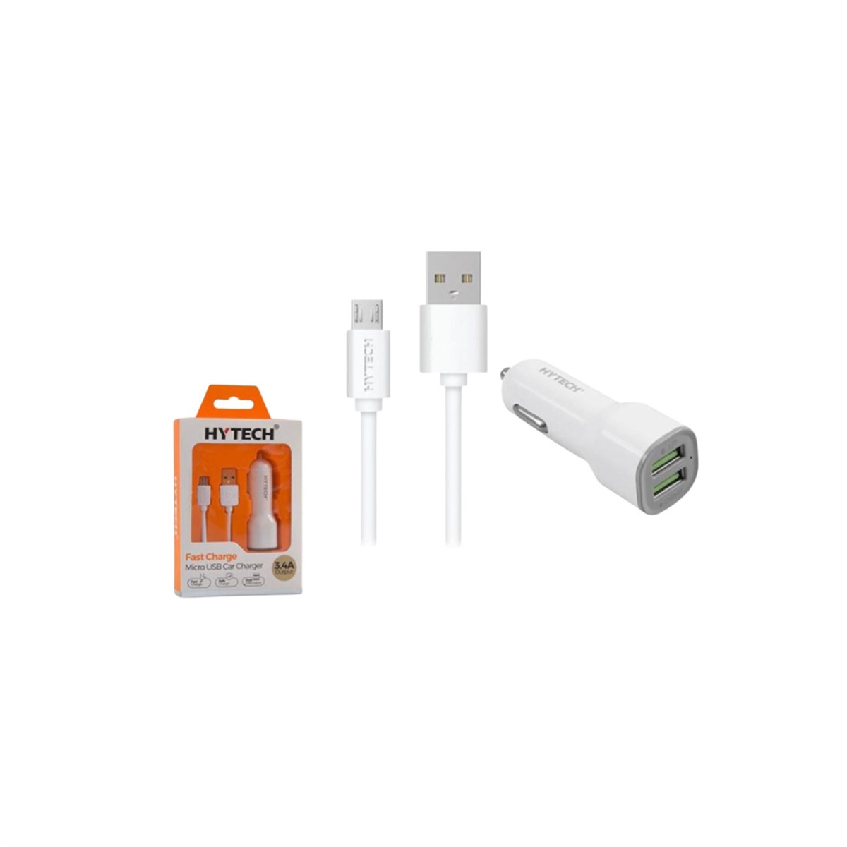 Hytech HY-X42 3.4A Hızlı Şarj Micro Usb Araç Set 2 Usb resmi