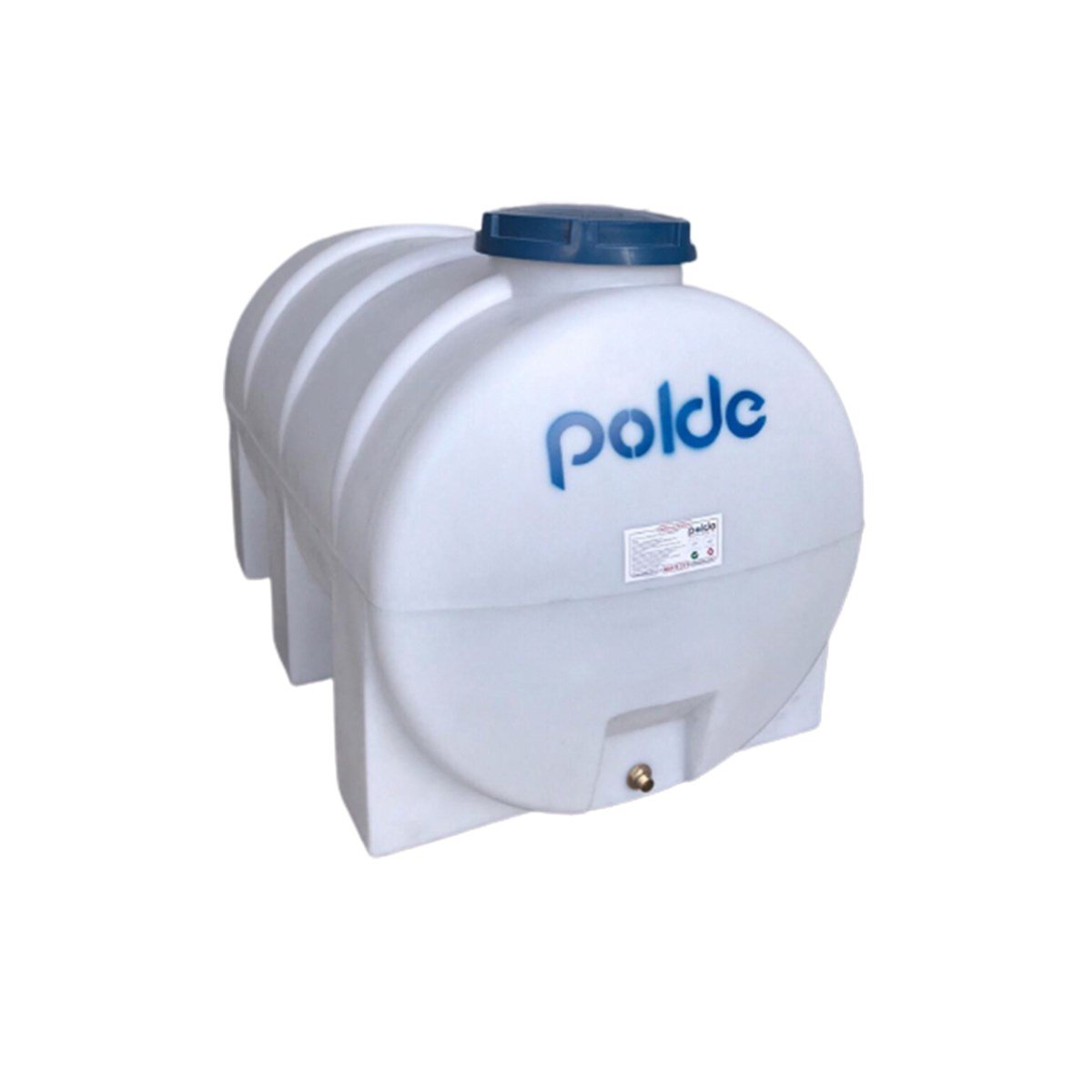 Polde Polietilen Tek Katlı Yatay Beyaz Su Deposu 1500 Lt  resmi
