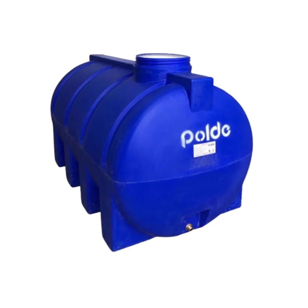 Polde Polietilen Çift Katlı Yatay Mavi Su Deposu 750 Lt resmi