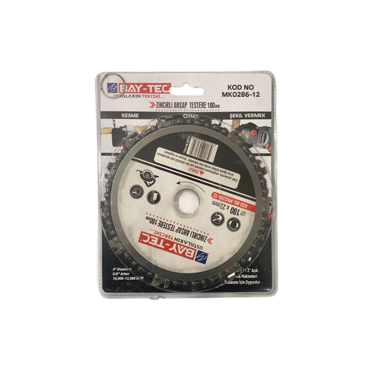 Bay-Tec Zincirli Ahşap Testere 180x22mm Mk0286-12 resmi