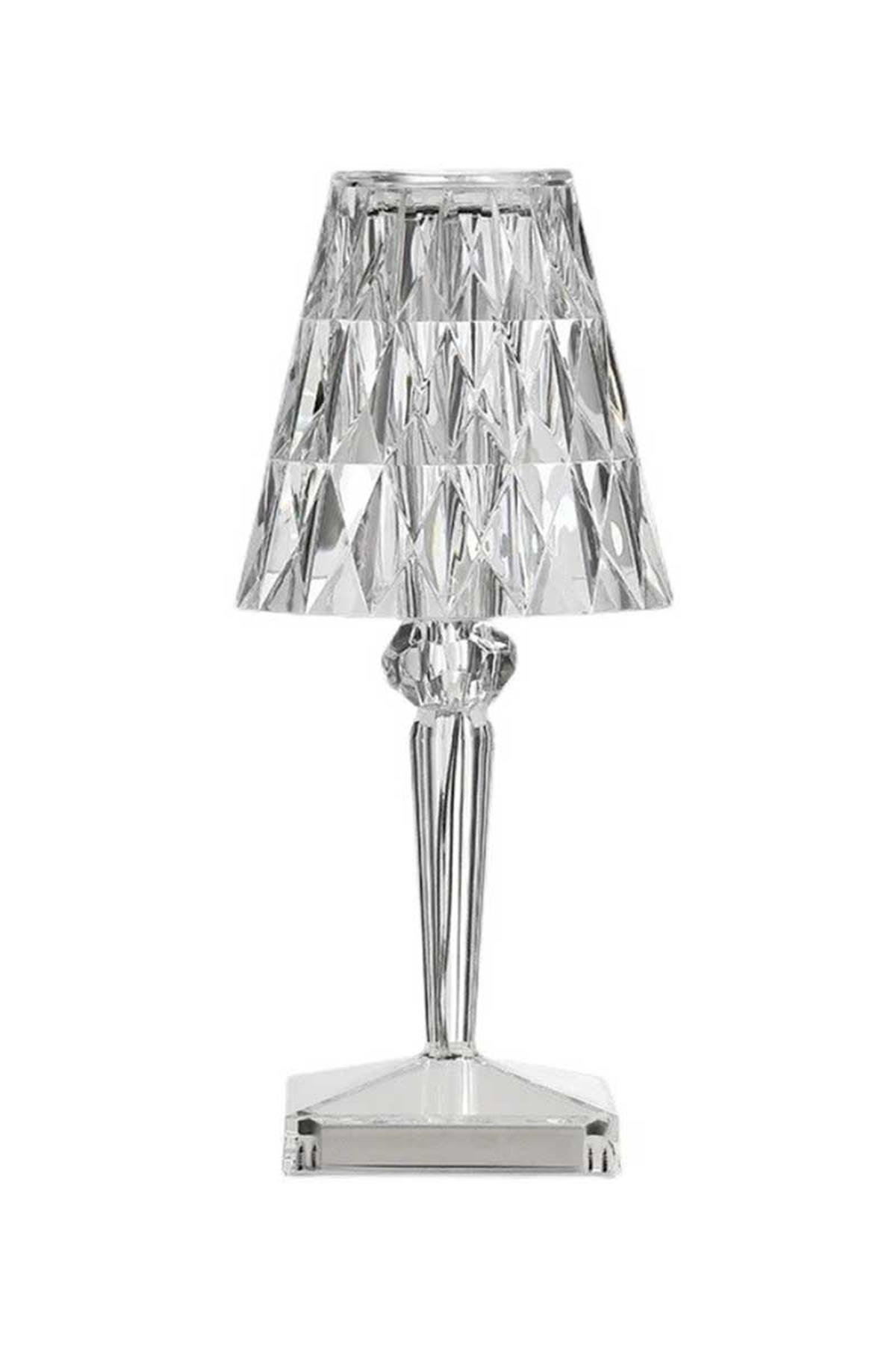 Forlife Kristal Şarjlı Led Masa Lambası ve Abajur Fl-8074 resmi