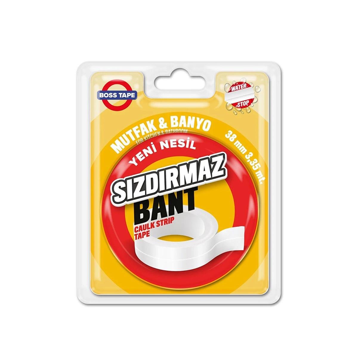 Boss Tape Banyo ve Mutfak Sızdırmazlık Bandı Eko 38mmx3.3mt resmi