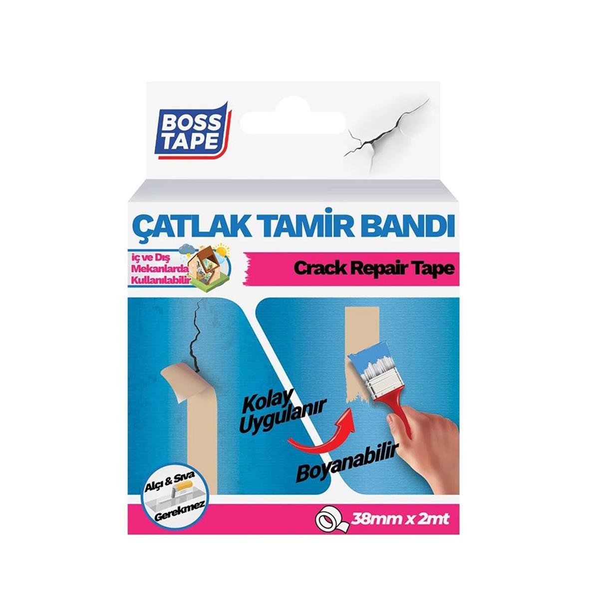 Boss Tape Çatlak Tamir Bandı 38mmx2mt resmi