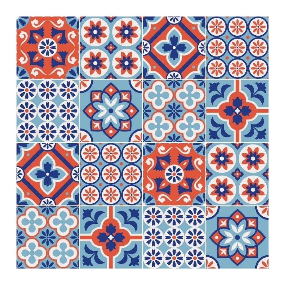 Boss Tape Yapışkanlı Pvc Karo Floral Portugal 30x30cm resmi