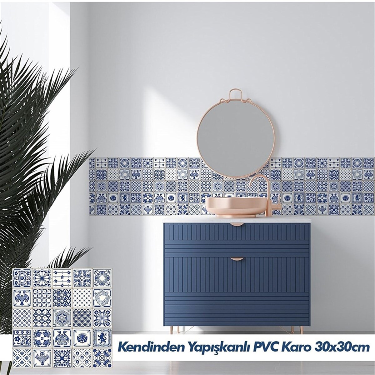 Boss Tape Yapışkanlı Pvc Karo Indıgo 30x30cm resmi