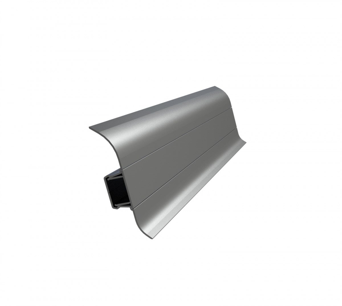 Tesay Kablo Kanallı Alüminyum Süpürgelik Profili 60 Mm Mat Eloksal 250 Cm Spalm resmi