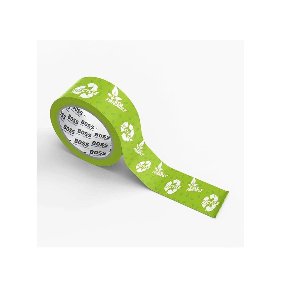 Boss Tape Baskılı Koli Bandı 50mmx66mt Geri Dönüşüm-recycle Uyarılı resmi
