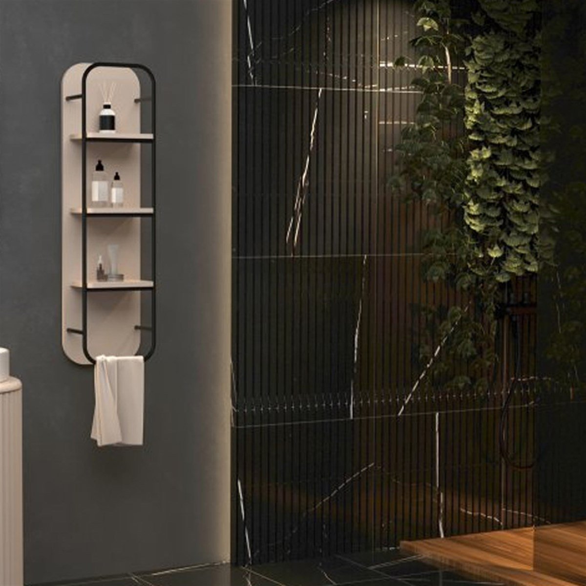 Aquanil Lotus Duo Raflı Modül - Vizon resmi