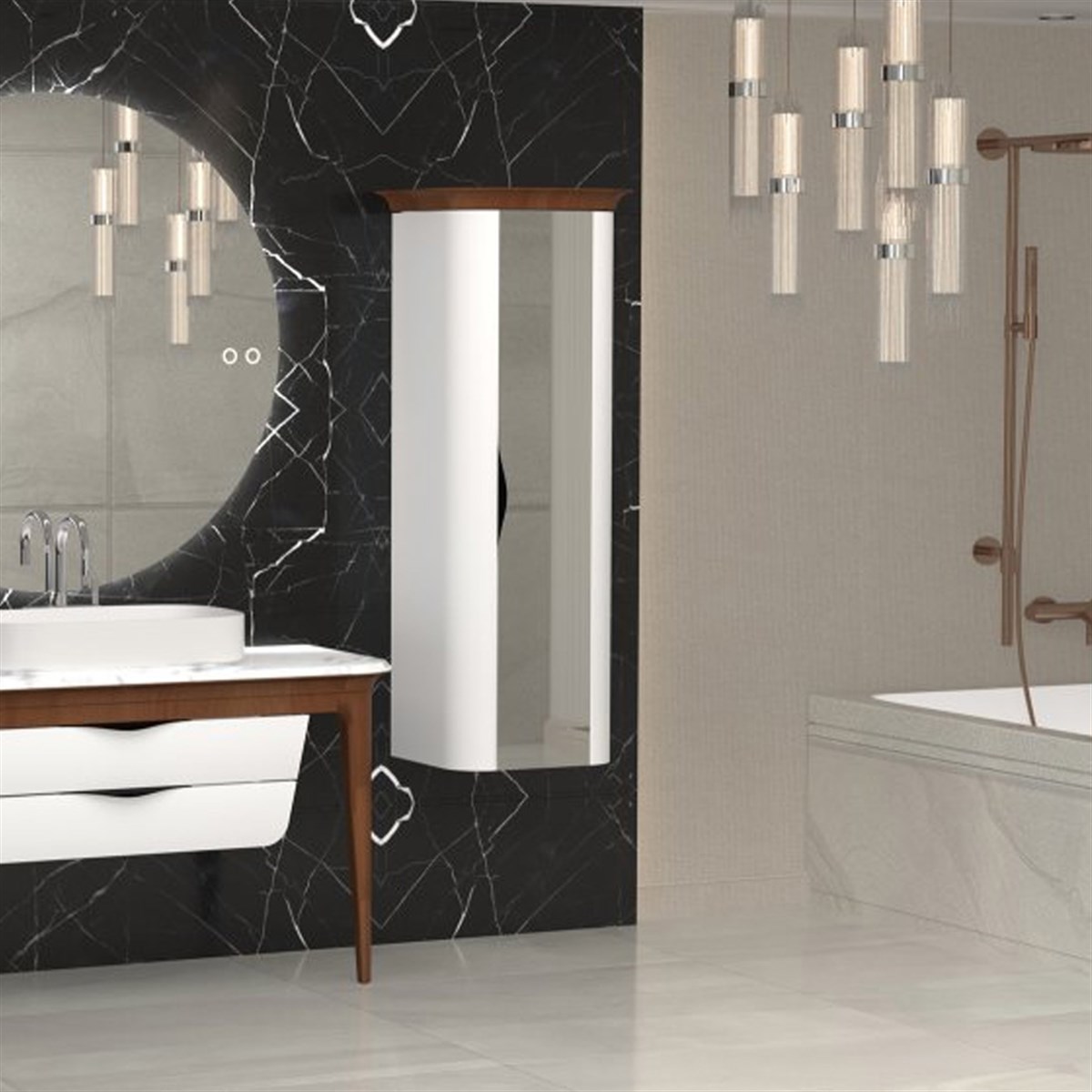 Aquanil Brezza Boy Dolabı - Beyaz resmi