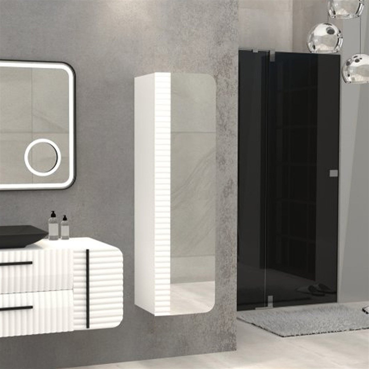 Aquanil Anemon Boy Dolabı - Beyaz resmi