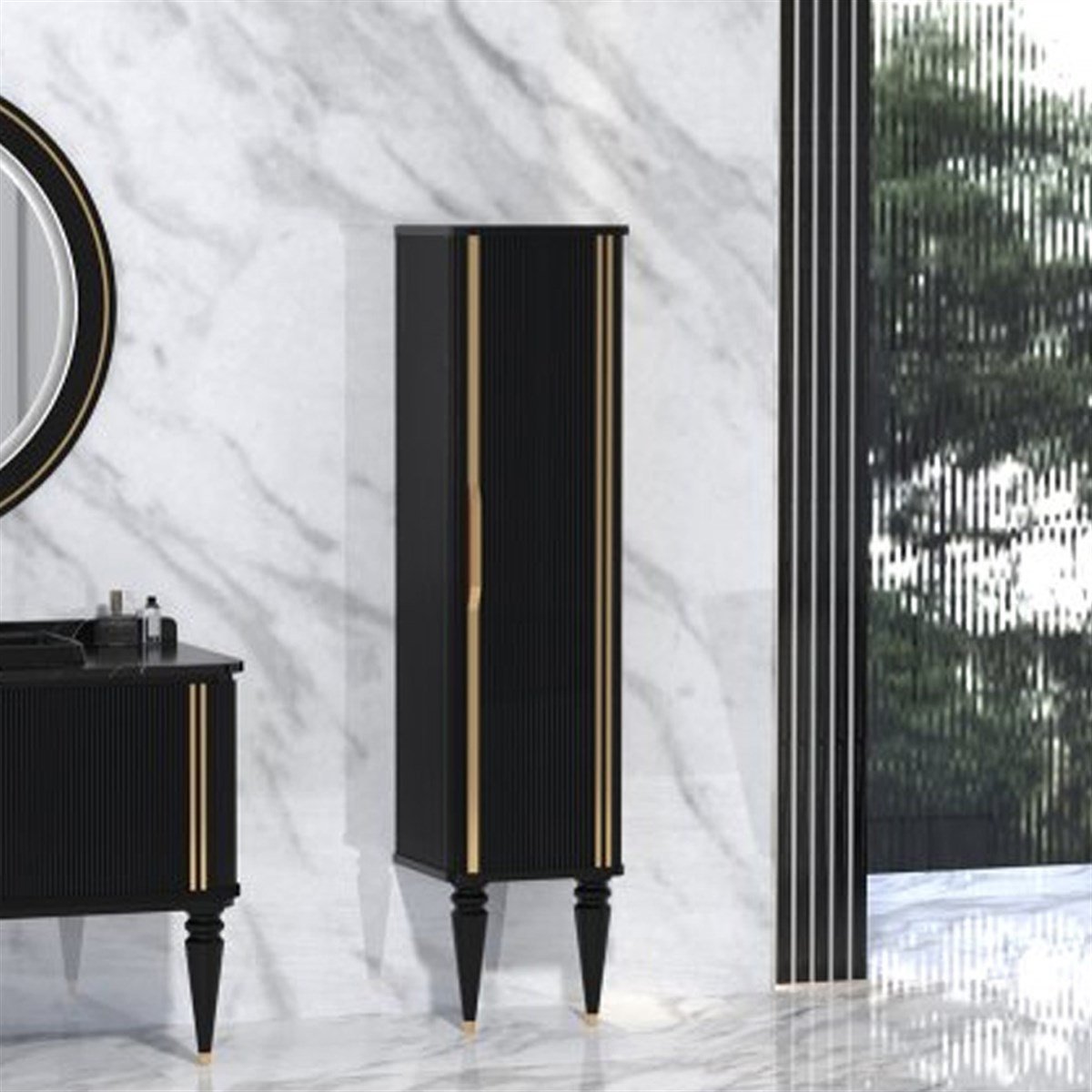 Aquanil Lauro Boy Dolabı - Siyah resmi