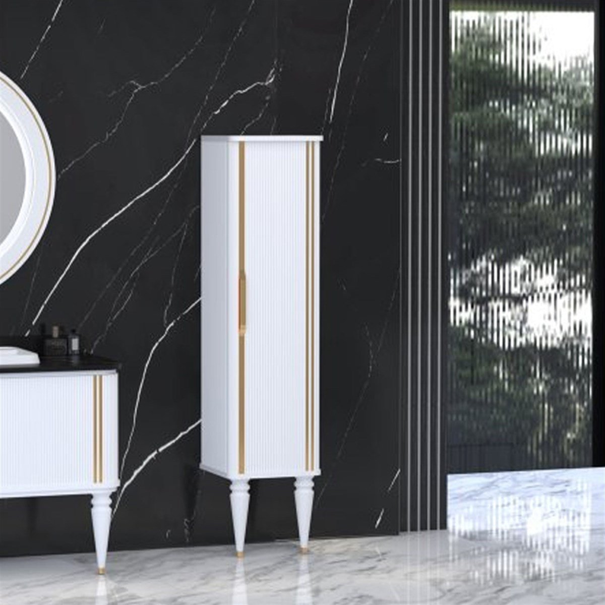 Aquanil Lauro Boy Dolabı - Beyaz resmi