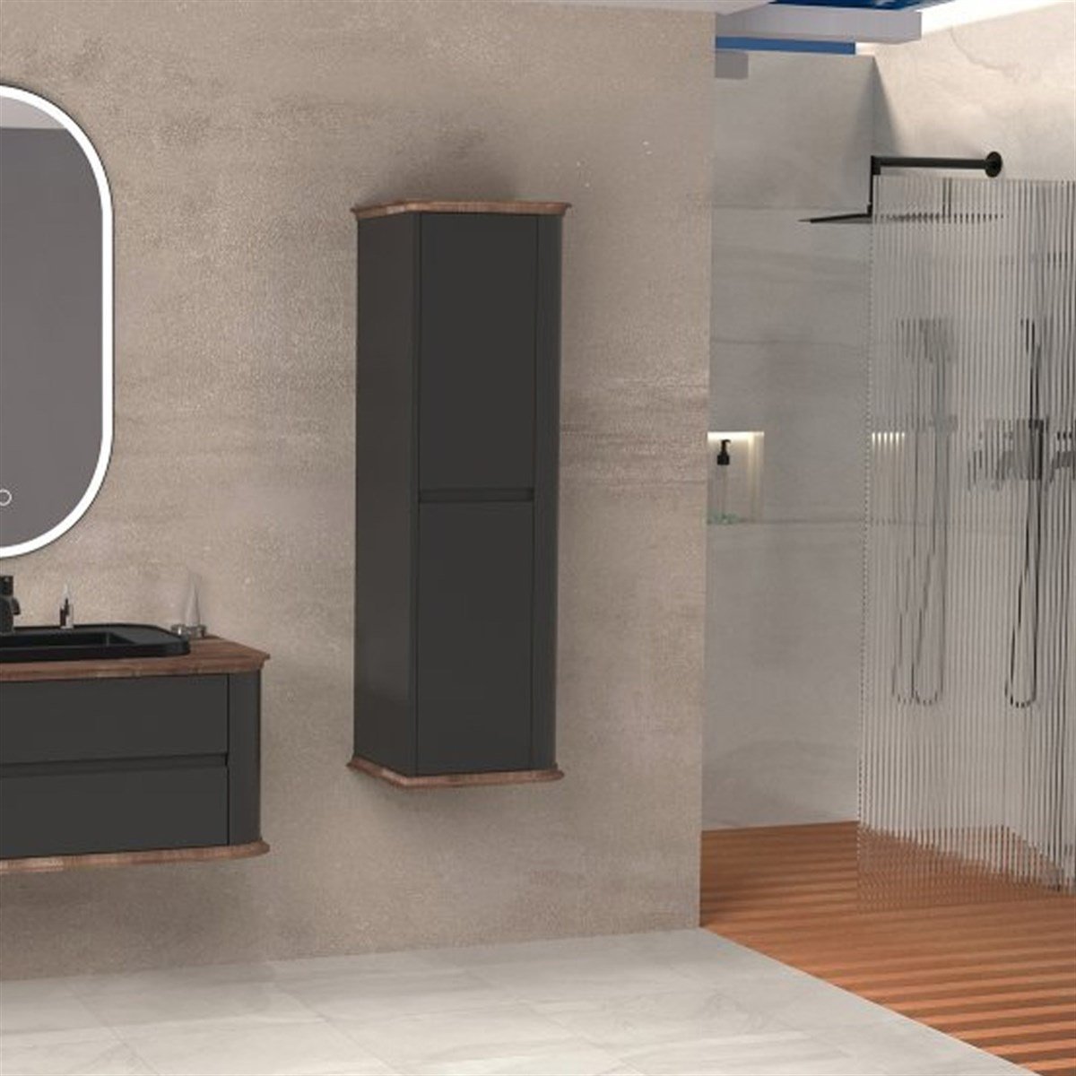 Aquanil Pier Boy Dolabı - Antrasit resmi