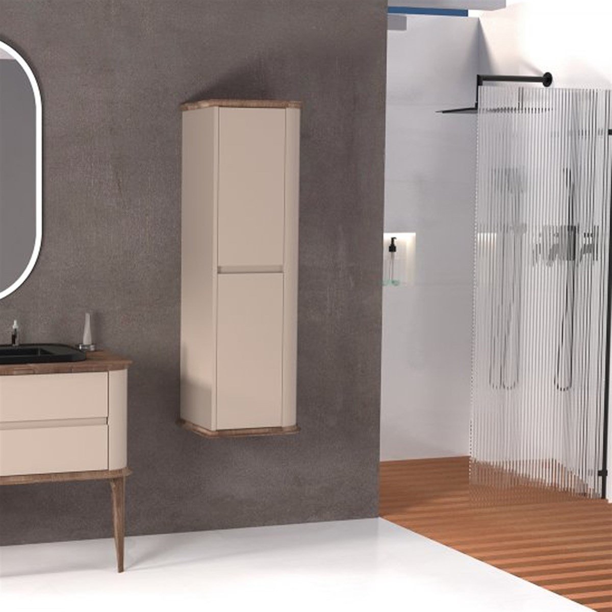 Aquanil Pier Boy Dolabı - Vizon resmi