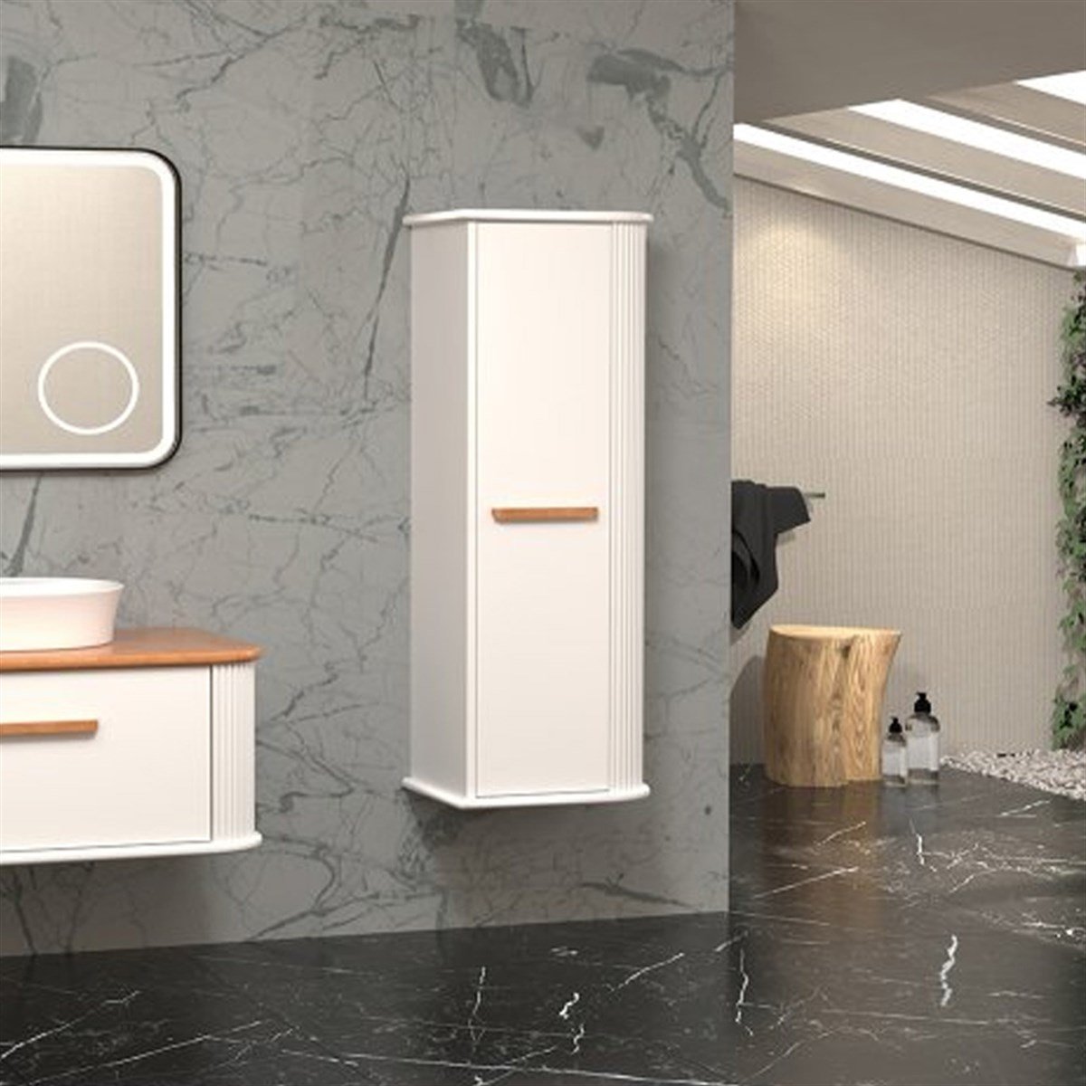 Aquanil Casse Boy Dolabı - Beyaz resmi