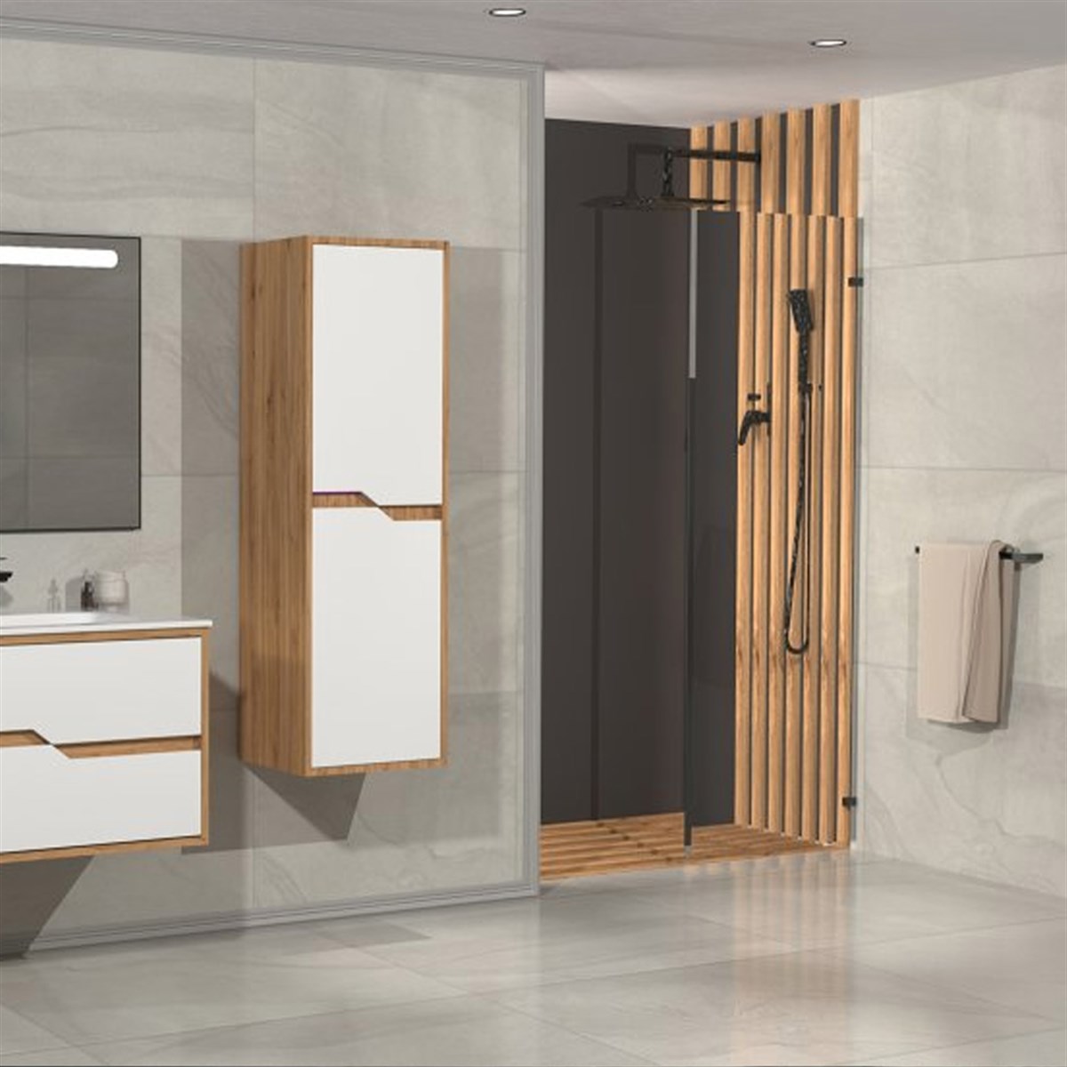 Aquanil Havana Boy Dolabı - Beyaz resmi