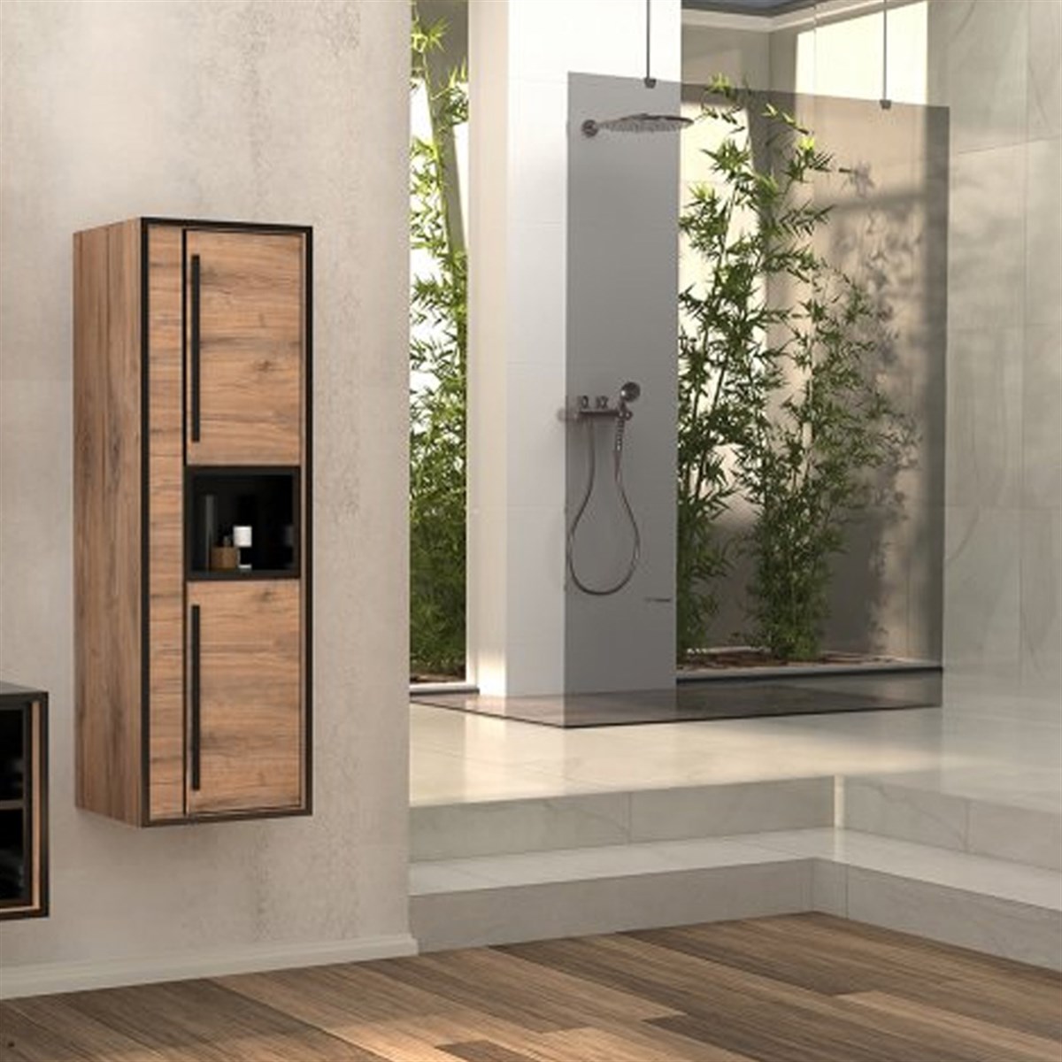 Aquanil Energy Boy Dolabı - Siyah/dorado resmi