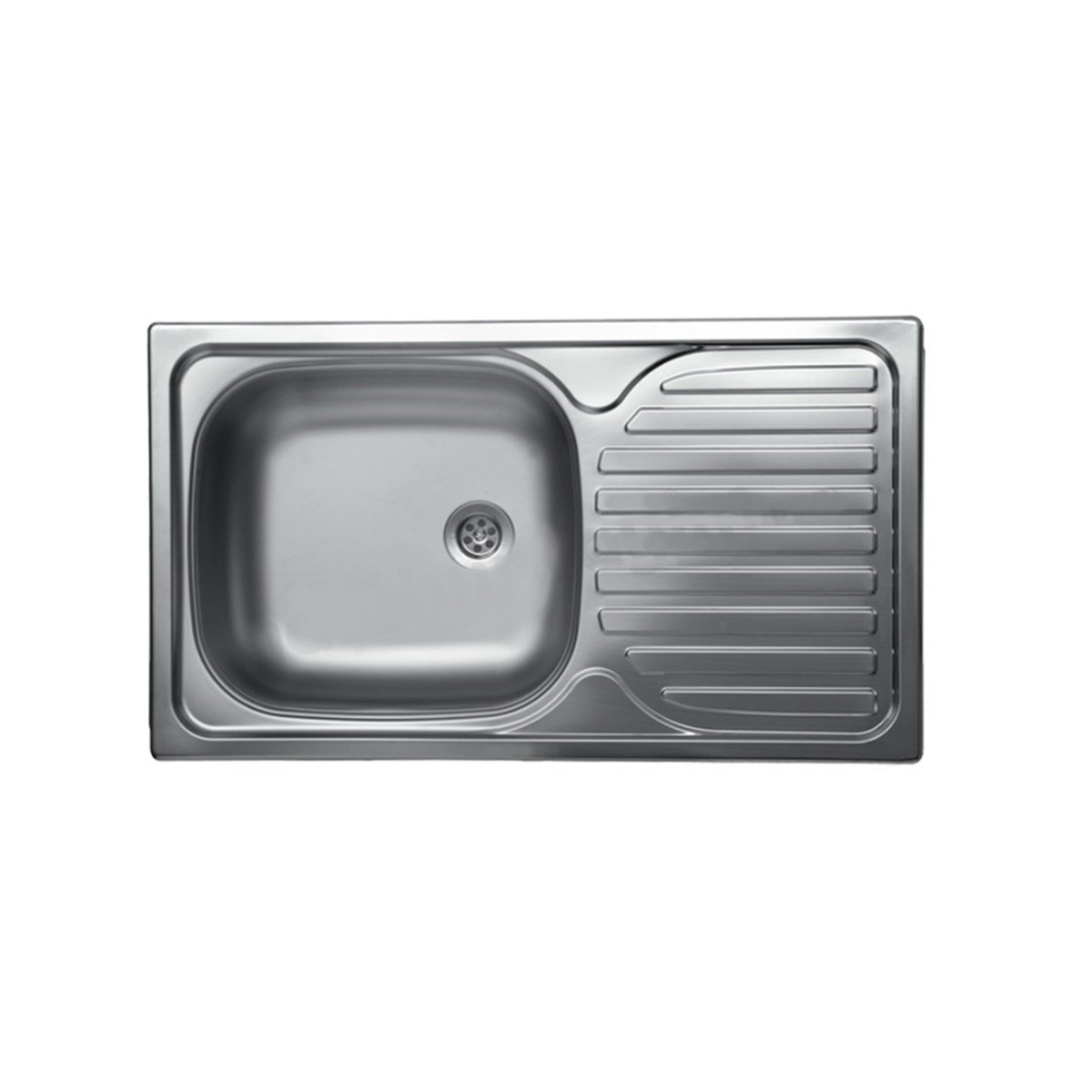 Krom Eviye Klasik 43.5x86cm Taşmalıksız Sol (sifon Dahil) N-242 resmi