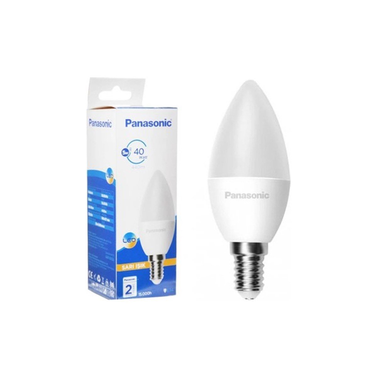 Panasonic 5w Led Ampul E14 2700k Sarı Işık resmi