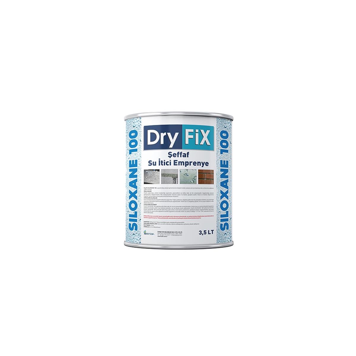 Dryfix Siloxane 100 Şeffaf Su İtici Emprenye 3,50 Lt  resmi