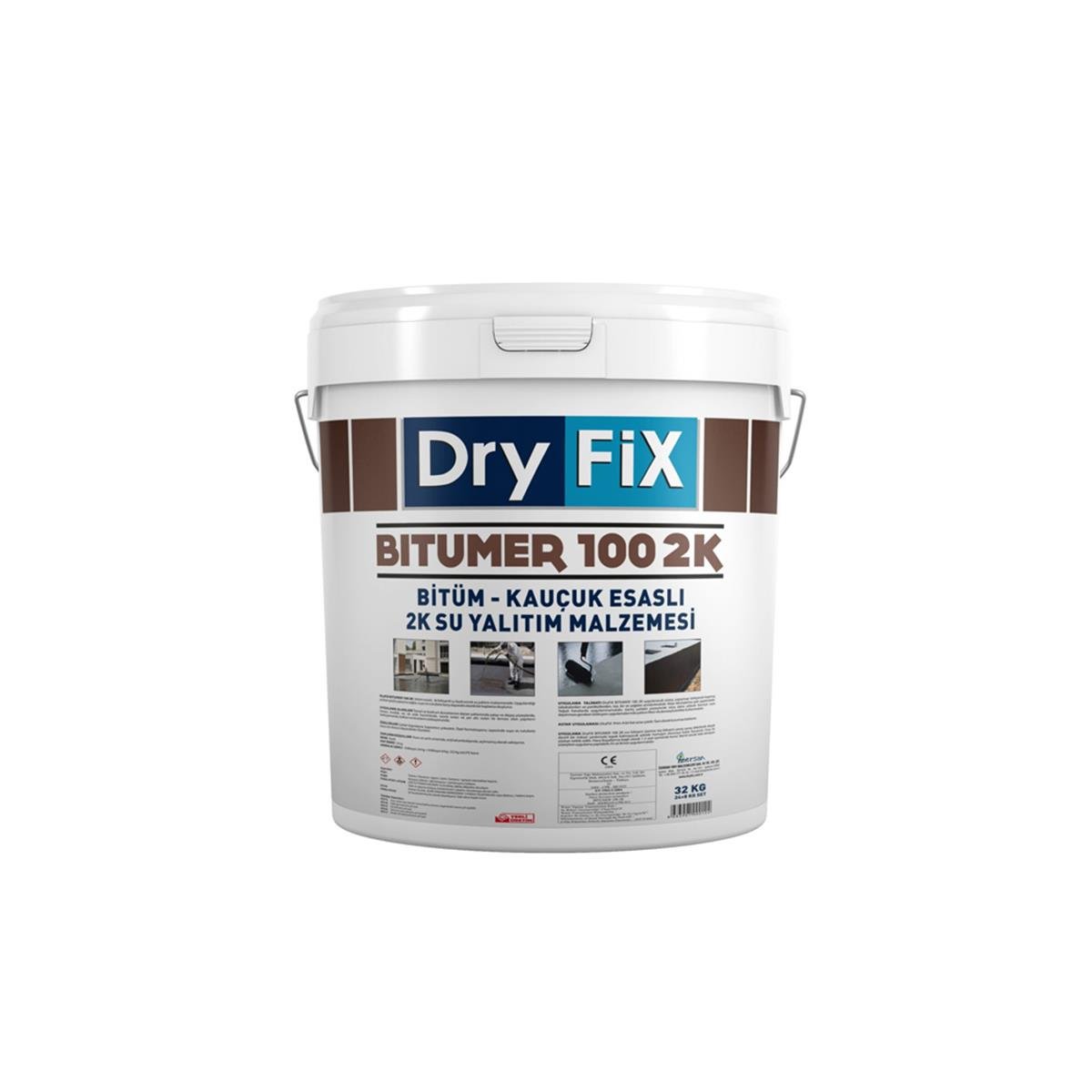 Dryfix Bitümer 100 2K Bitümlü Çift Komponentli Likit Membran 30 Kg resmi