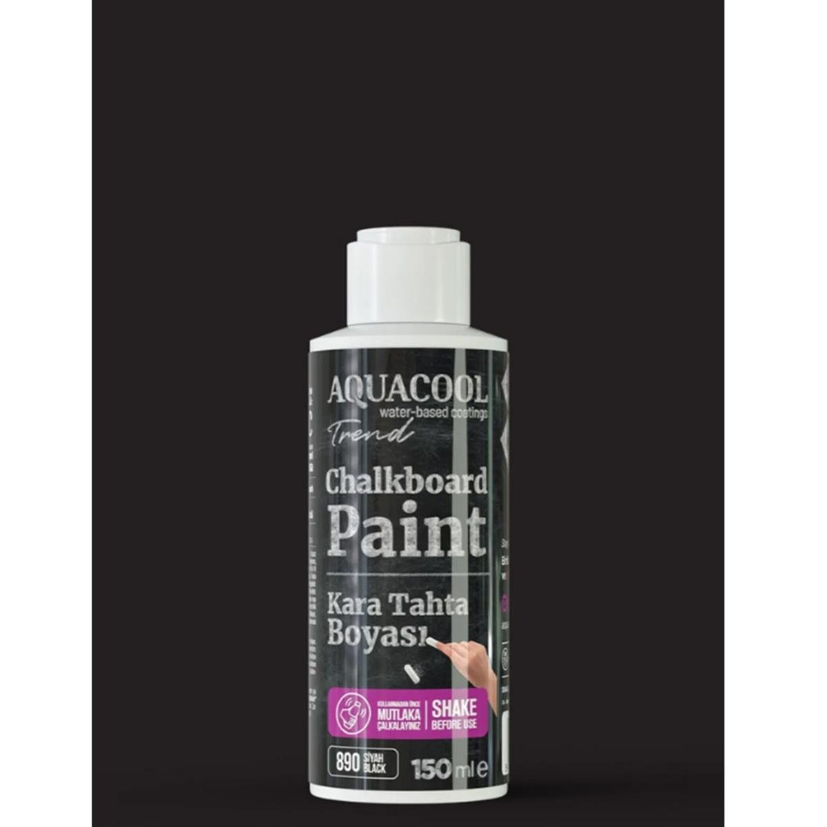 Aquacool Trend Kara Tahta Boyası 150 ML 890 Siyah resmi