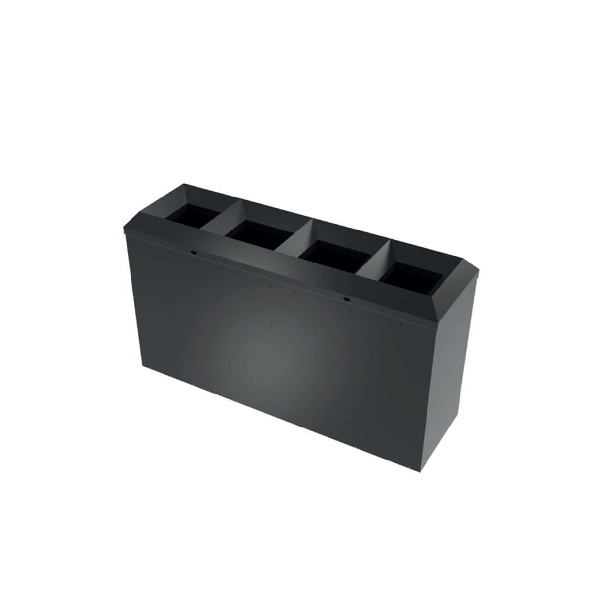 Maxiflow 4 Bölmeli Boyalı Geri Dönüşüm Atık Kovası Lüks Kapak 32557 resmi