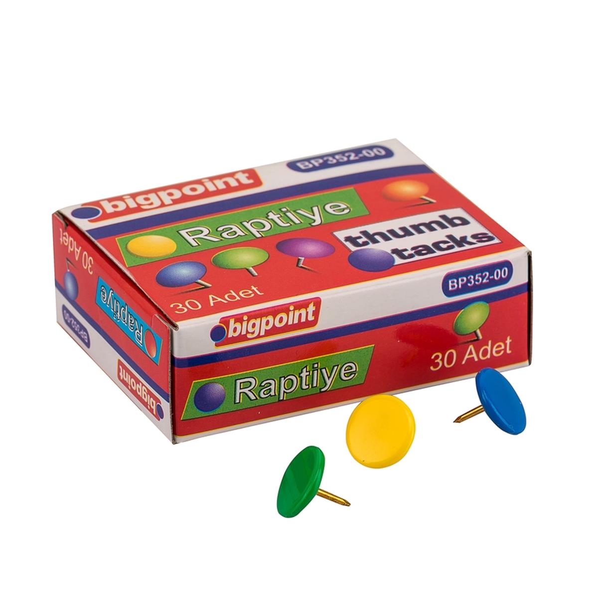 Bigpoint Renkli Raptiye Karışık Renk 30'u Kutu resmi