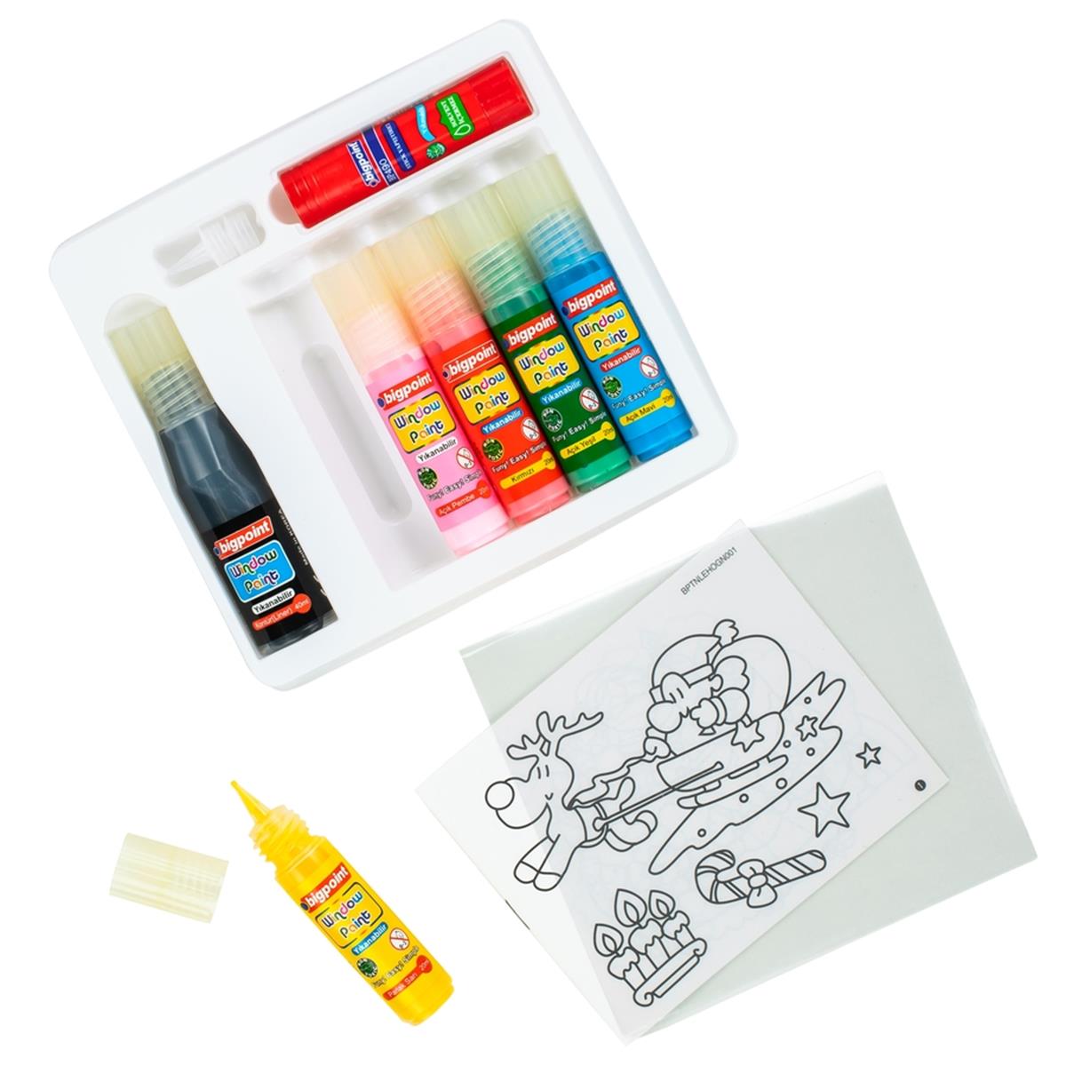 Bigpoint Cam Boyası (Window Paint) 5 Renk x 20 ml resmi