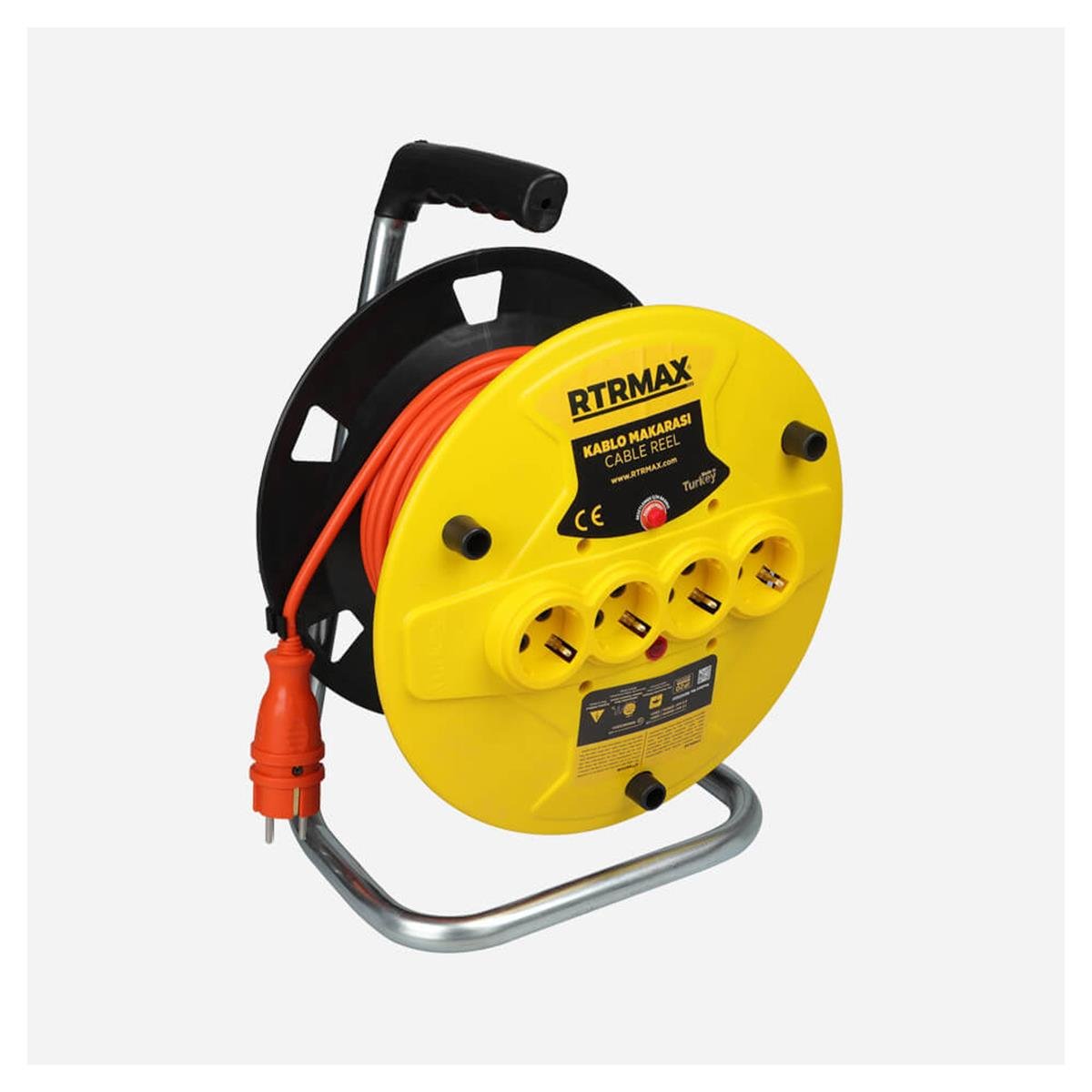 Rtrmax Rem31520 Seyyar Makaralı Uzatma Kablosu 3x1,5mmx20mt resmi