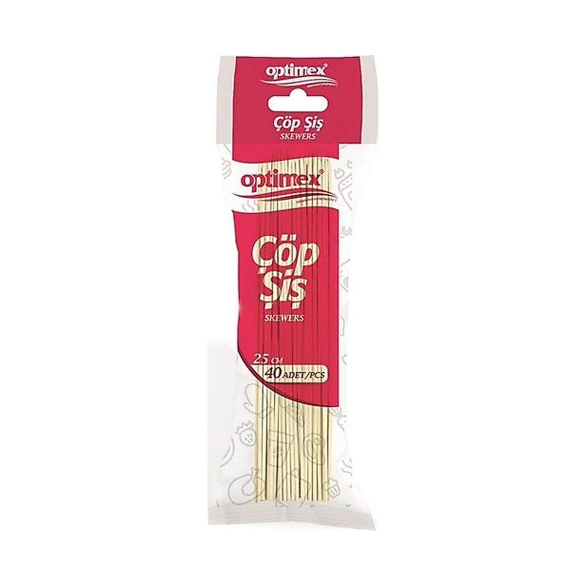 Optimex Çöp Şiş 25 Cm 40'lı resmi