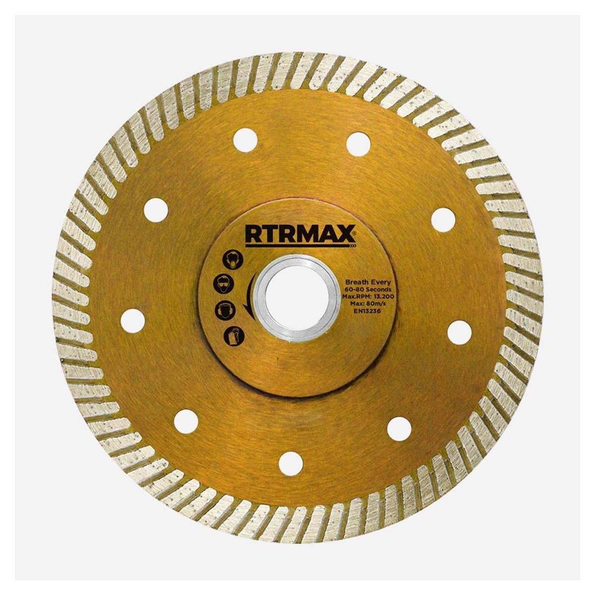 Rtrmax Reh180 Çapaksız Turbo Kesim Elmas Testere 180x1.8x22mm resmi