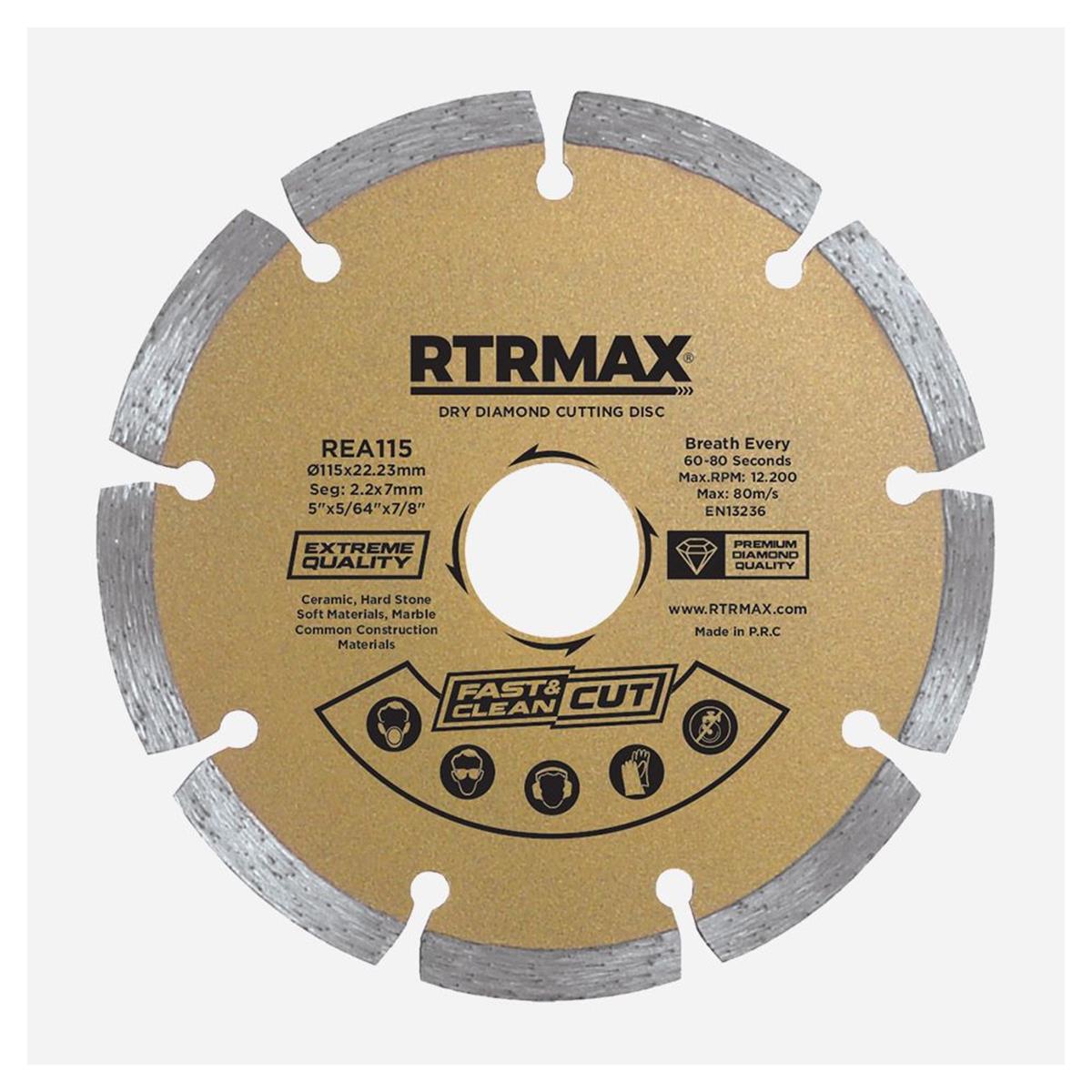 Rtrmax Rea115 Soketli Elmas Testere 115x22mm resmi