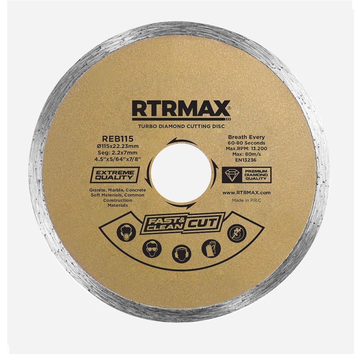 Rtrmax Reb115 Sürekli Elmas Testere 115x22mm resmi