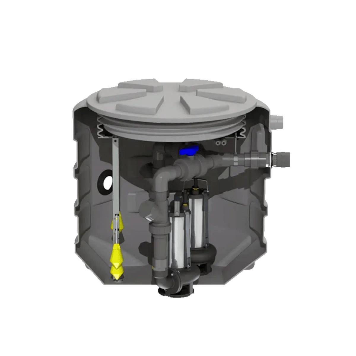 Sanifos 610 2 Sld T Çift Pompalı Trifaze Yağmur Suyu Tahliye Pompası resmi