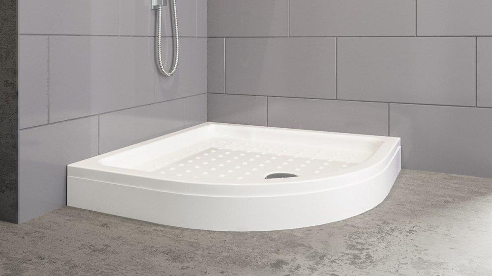 Aquanil Kaiser Panelli Oval Duş Teknesi Beyaz 70x70cm resmi