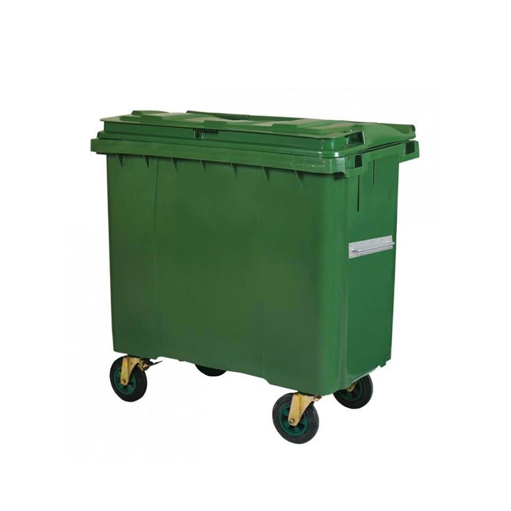 660 Lt Tekerlekli Çöp Konteyner Yeşil Ctk-6600 resmi