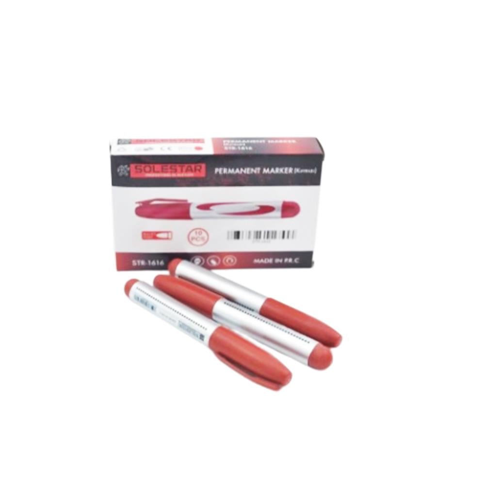 Solestar Koli Kalemi Permanent Marker - Kırmızı resmi