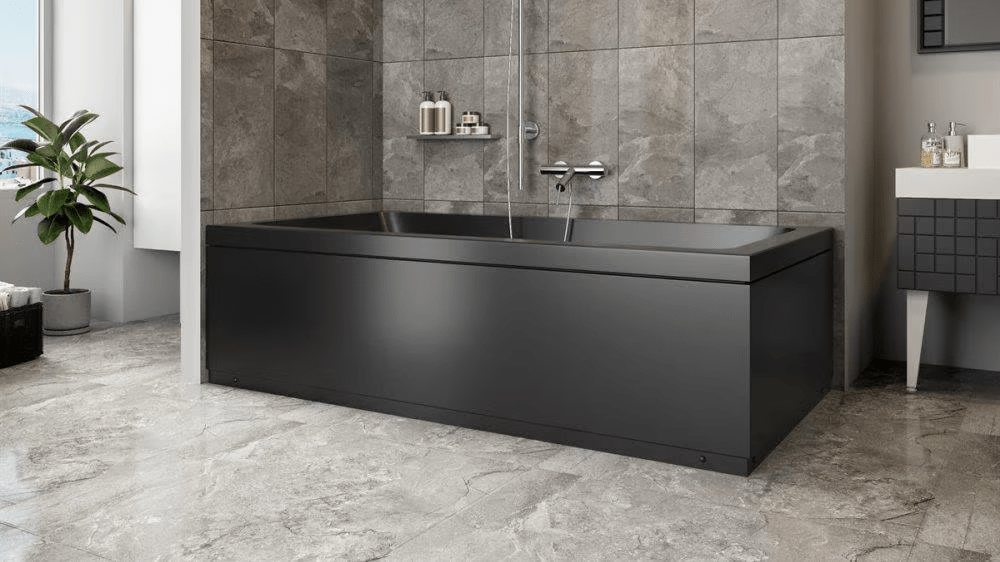 Aquanil Izzy Düz Mini Küvet Siyah 70x170cm resmi