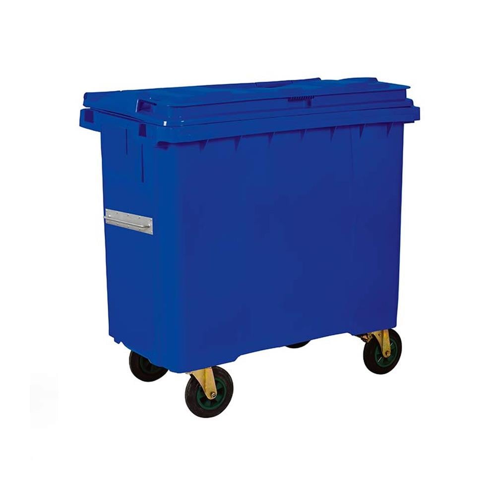 660 Lt Tekerlekli Çöp Konteyner Mavi CTK-6601 resmi